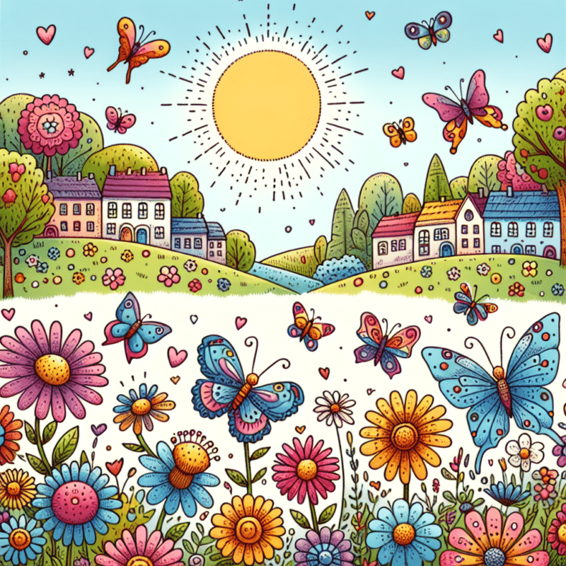 Godnathistorien Sommerfuglene i blomsterengen